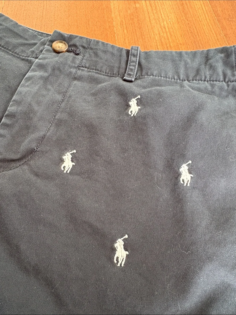 Ralph Lauren Small Navy Blue Polo Pony Embroidered Jean Shorts - Women's - Picture 3 of 7